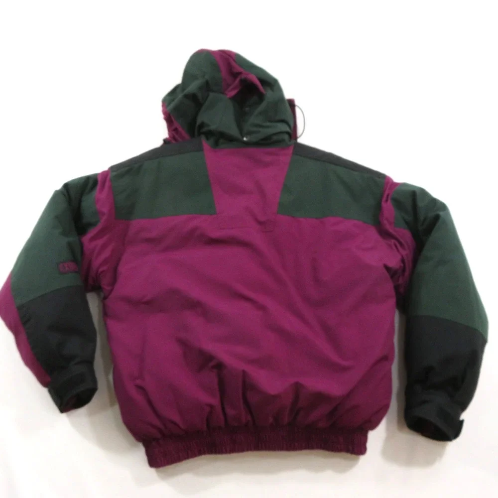 The North Face Extreme Gear Jacket Purple Puffer Coat Sz M color block